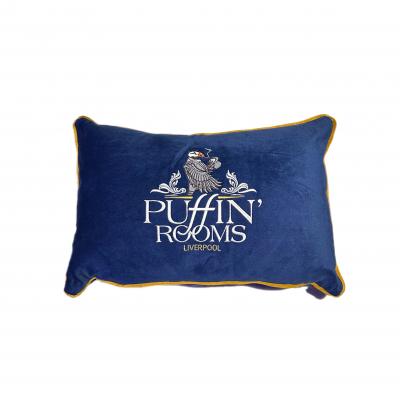 Puffin Rooms Branded Rectangle Velour Cushion